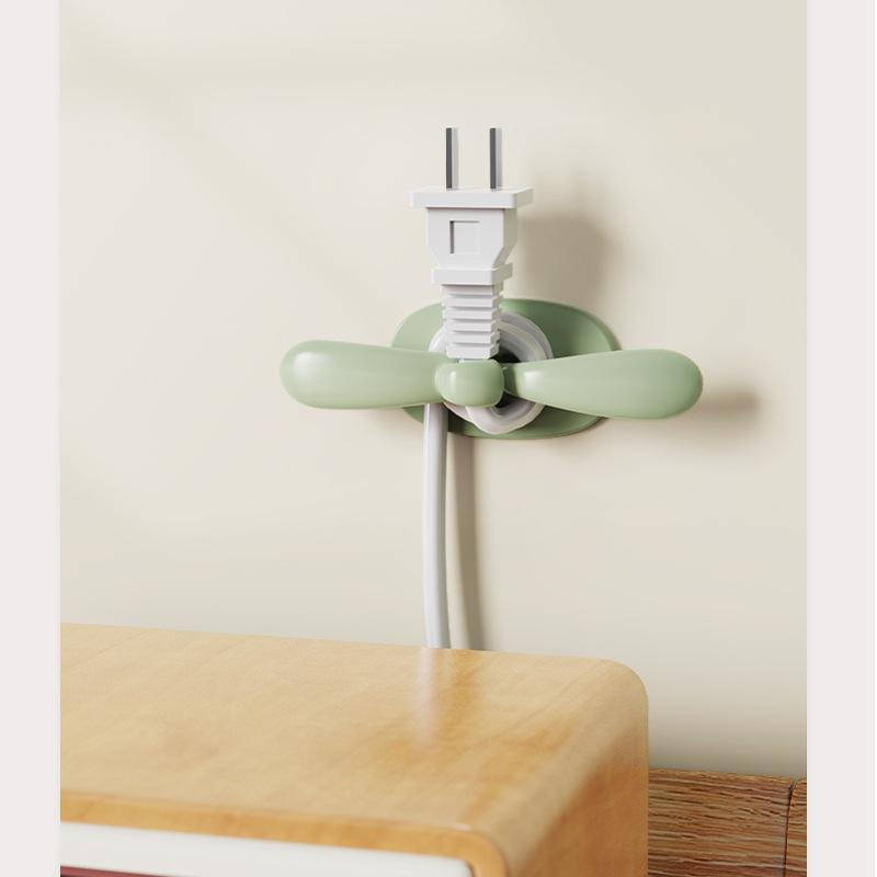 

1PC Kitchen Wire Winder Household Wire Manager Plug Hook Holder Winding Clamp Power Cord Finishing Artifact білий