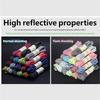 Reflective Polyester Shoelaces 120cm Long Anti Slip Woven Round Shoe Laces Replacement For Sneakers Casual Foowear