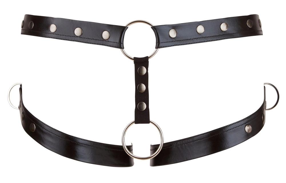 Svenjoyment - Matte Men's Jockstrap Briefs with Thigh Straps Black ML