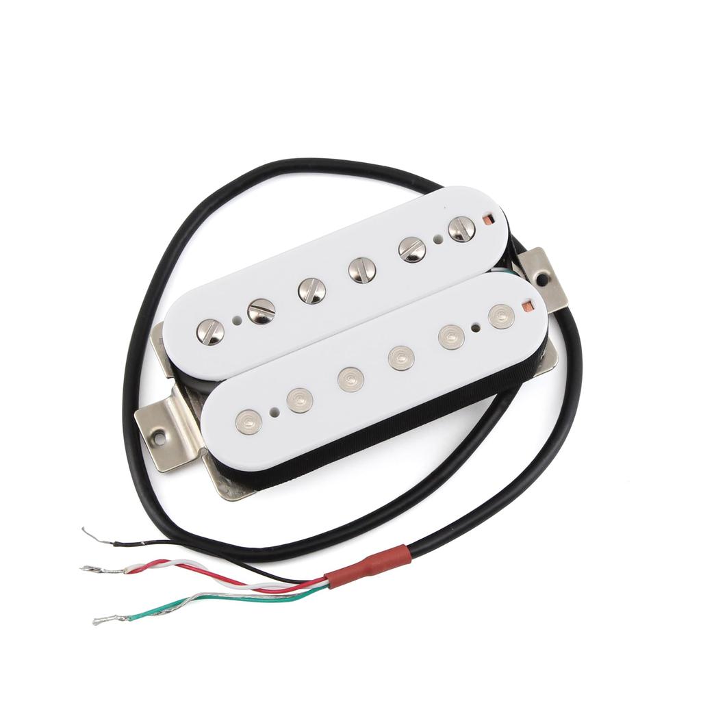 FLEOR Alnico 5 Guitar Neck and Bridge Humbucker Pickup Set Pickups, White,