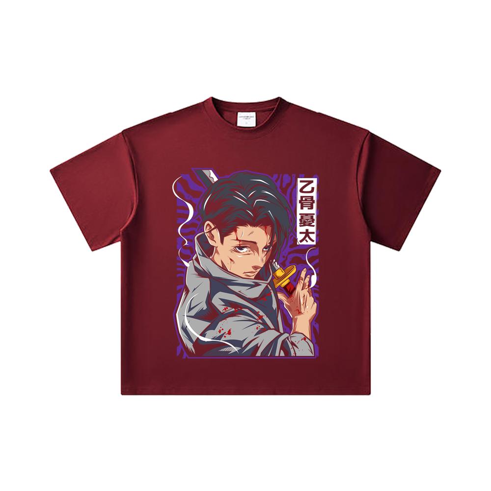 260 GSM Double Yarn 32 Count 100% Cotton Jujutsu Kaisen V53 Yuta Print Unisex Heavy Cotton T Shirt
