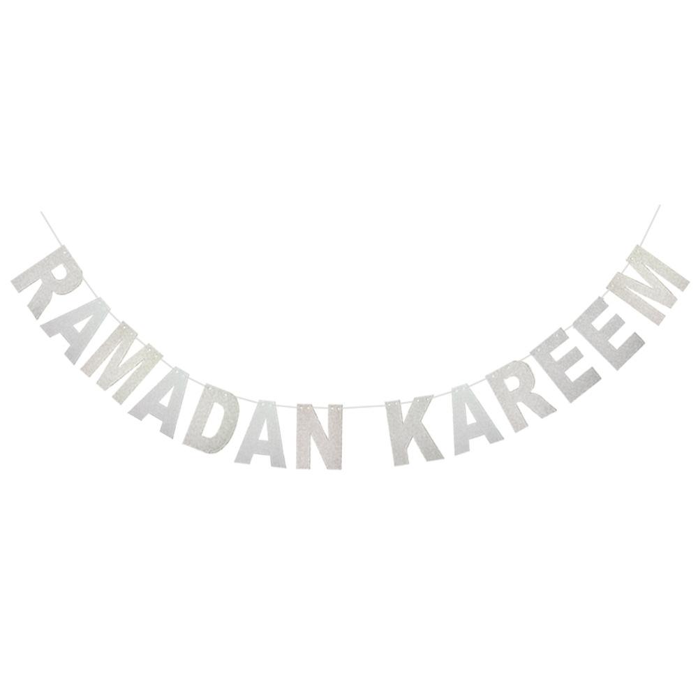 Ramadan Kareem Home Decoration Banner EID MUBARAK Gold String Flag Party Pennant Lesser Bairam Banner Hanging Garland Eid Flag