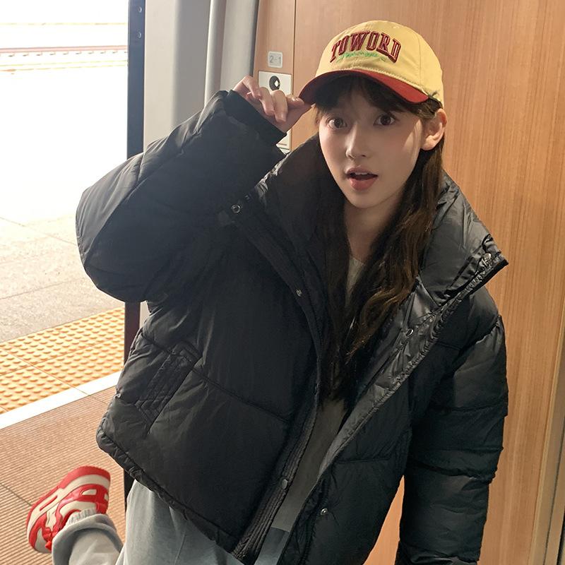 New fashion short cotton clothes women's winter new small loose hooded bread clothes jacket trendy