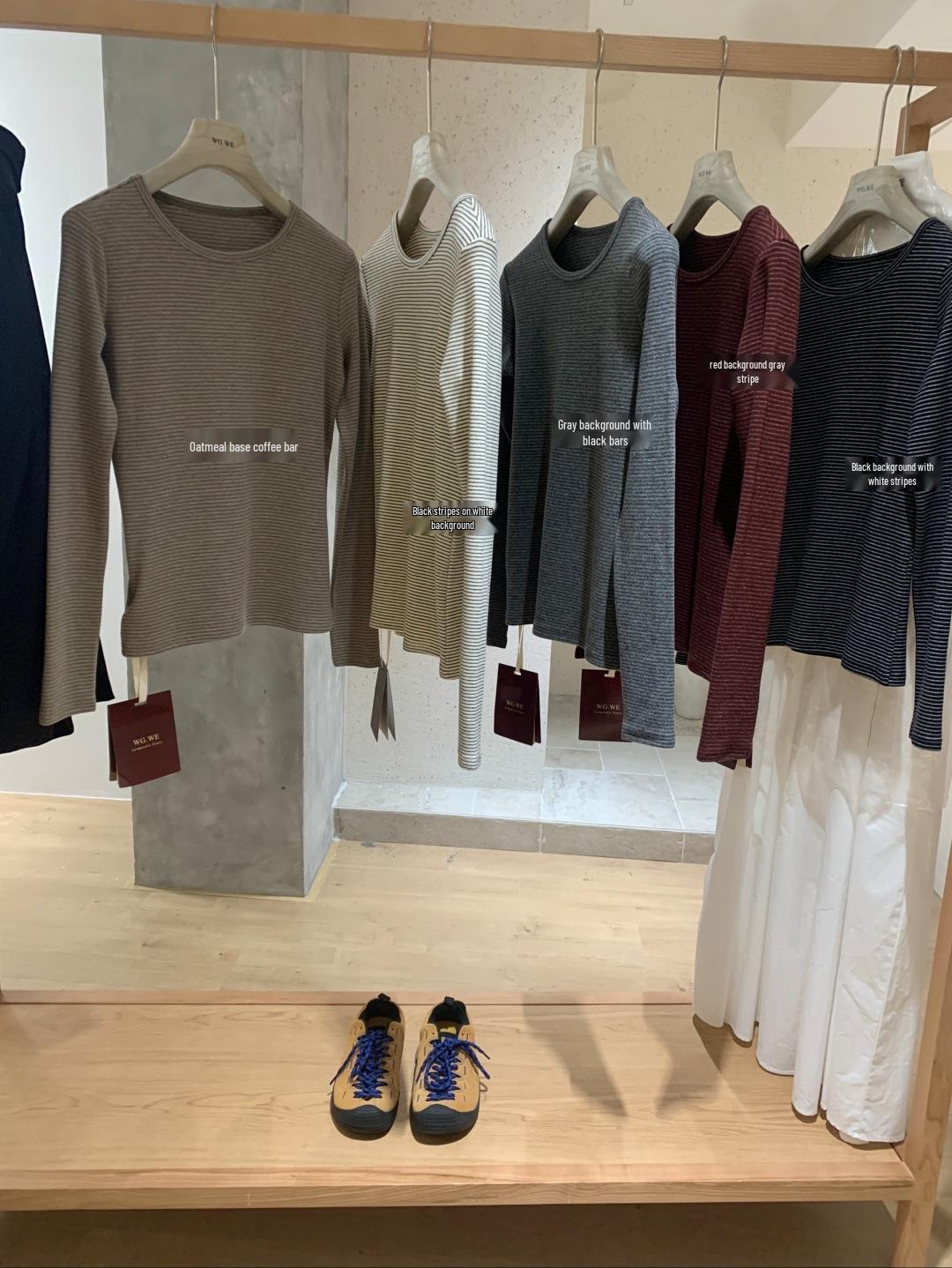 Guangzhou Women s Autumn/Winter Versatile Round Neck Long Sleeve Brushed Base Layer Top Small