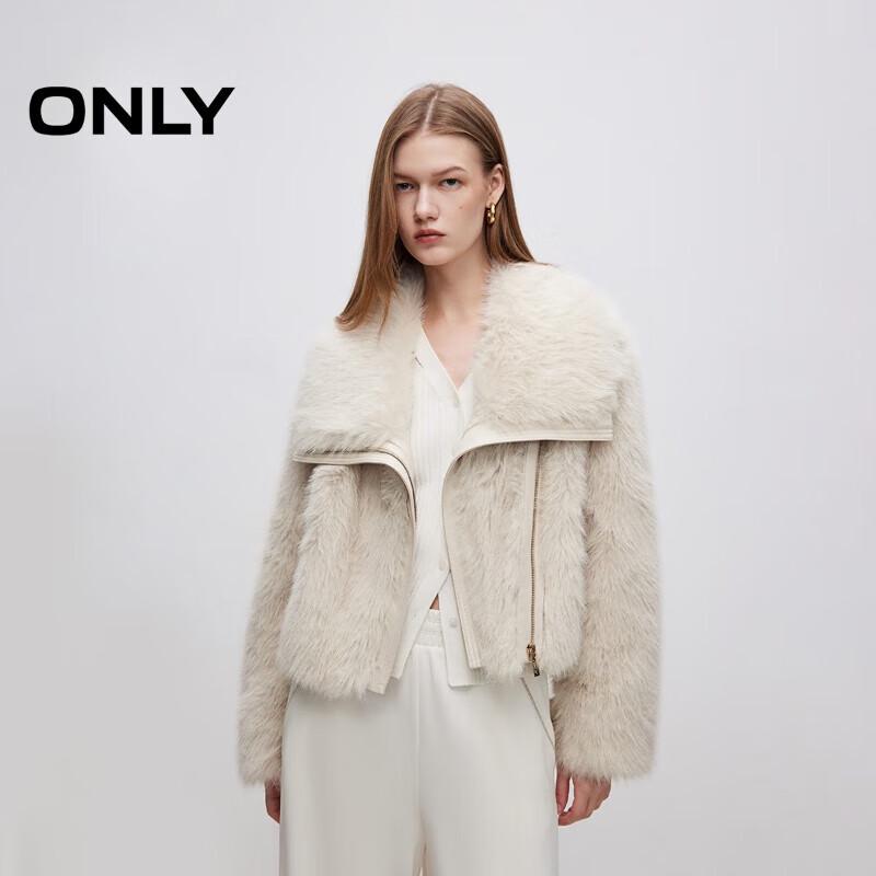 ONLY Women s Short Faux Fur Lapel Coat XL