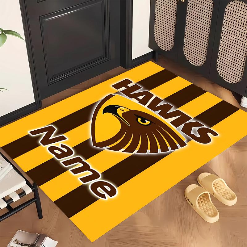 Hawthorn Hawks (1) Personalisierter Name Büro Teppich Stilvolle Dekoration für Wohnzimmer Schlafzimmer Küche