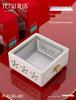 Compact Multi-Functional Square Fire Pit: Tea Stove, Barbecue Grill, Drawer-Style Portable Charcoal Grill for Outdoor Use