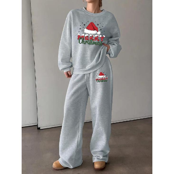 Women's Winter Casual Fashion Crew Neck 2-Piece Set, Stylish, Good-Looking & Durable