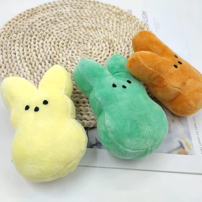 Peeps Plush Bunny Rabbit Peep Easter Toys Goodie Bag Fillers Carnival Prizes Assortment Kids Easter Egg Filter Party Favors
