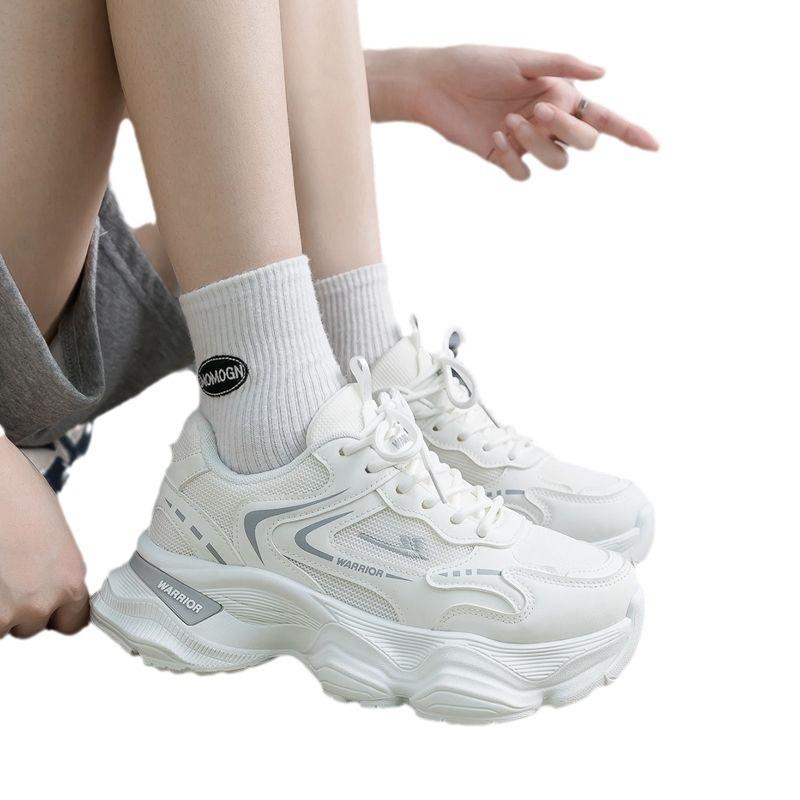 Fashion Dad Shoes Women's 2024 Summer New High Beauty Korean Edition Versatile Mint Manbo Thick Bottom Casual Sports Shoes