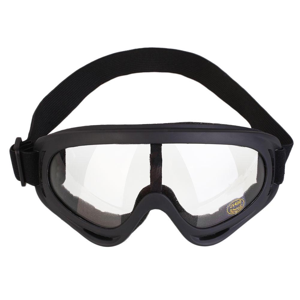 Occhiali da Sole Professionali Antivento Sovradimensionati Goggle Gommati Retrò Polarizzati da Uomo per Moto Nero Opaco