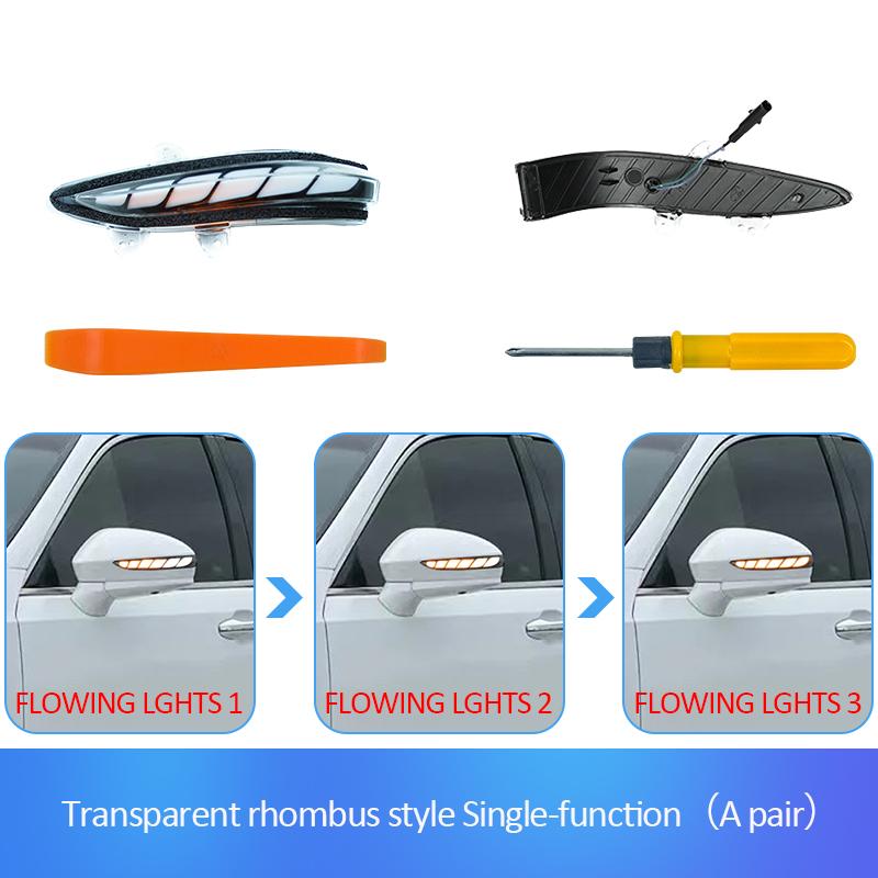 Amber LED Flowing Sequential Side Mirror Dynamic Turn Signal Light for Toyota 14th Crown S210 With White Daytime Running Light LED