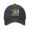 aVintage Yellowstone Baseball Cap Vintage Distressed Denim Snapback Cap Men Women Outdoor Workouts Gift Hats Cap