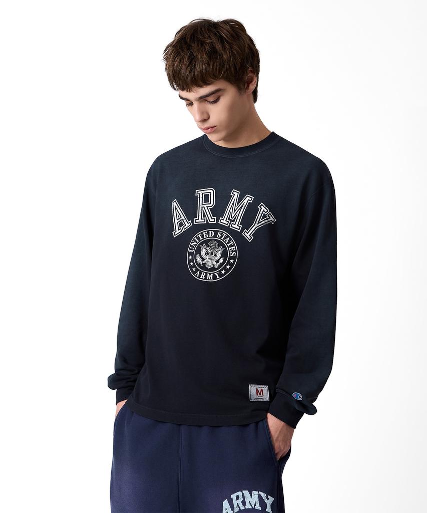 Champion Heritage Army Long Sleeve T-Shirt Dark Grey