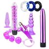 Anal vibrator Sex Toys for Gay Beads Butt Plug Women Body Massager Waterproof Cock Ring Clit Midnight for women Solo game
