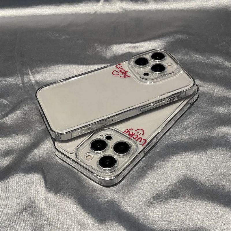 Cute Get Lucky Apple Cell Phone Case For iPhone 16 15 11 12 14 13 Pro Max Mini XSM XR 7 8 Plus Kawai Happy New Year Silica Cover