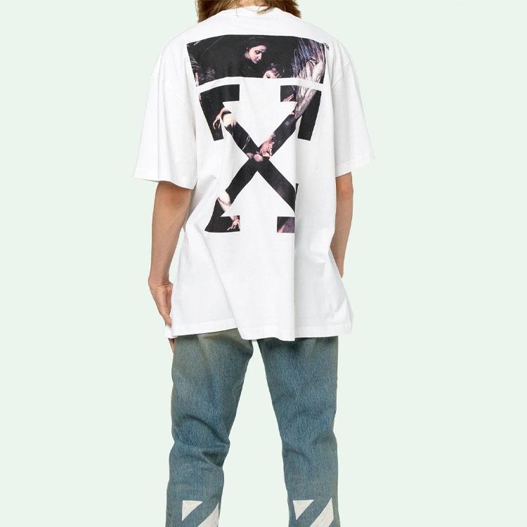Off-White SS20 Arrows Sketch Short Sleeve Loose Men's OMAA038S201850040188