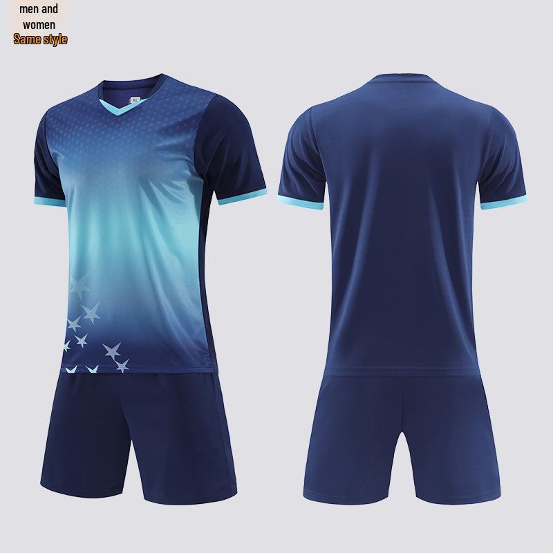 

Детский тренировочный комплект с коротким рукавом для волейбола и тенниса для мальчиков - Летняя соревновательная форма Adult 2XL (175-180cm) королевский синий