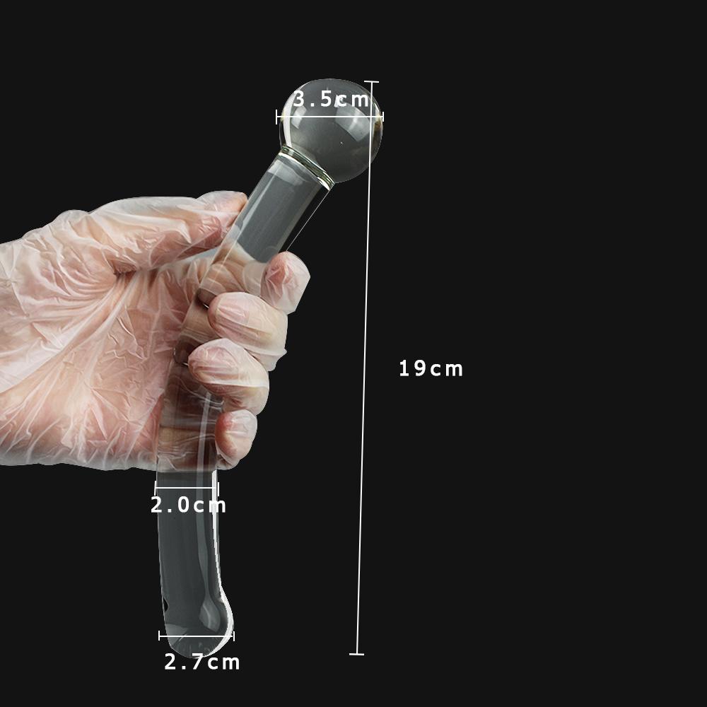 Manyjoy Crystal Glass Dildos Masturbator Realistic Dildo Penis Glass Beads G-Spot Anal Butt Plug Sex Toys for Man Woman Couples