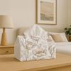 1pc Continuous Floral Line Art Napkin Holder Box - Sturdy Suitable for Holiday Decor, Continuous Napkin Dispenser for Christmas, New Year's Table Sett