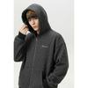 Vintage Color Block Striped Zip Up Hooded Cardigan Sweatshirt Loose Casual Men Warm Outerwear