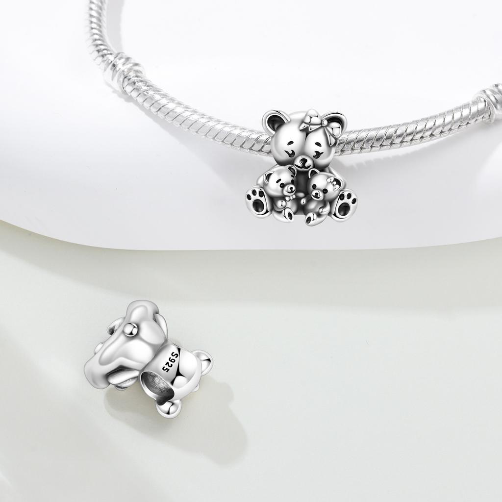 Copper Elephant Bamboo Panda Cute Headphones Squirrel Charms Beads Pendant For Original Bracelet Woman Girl Jewelry