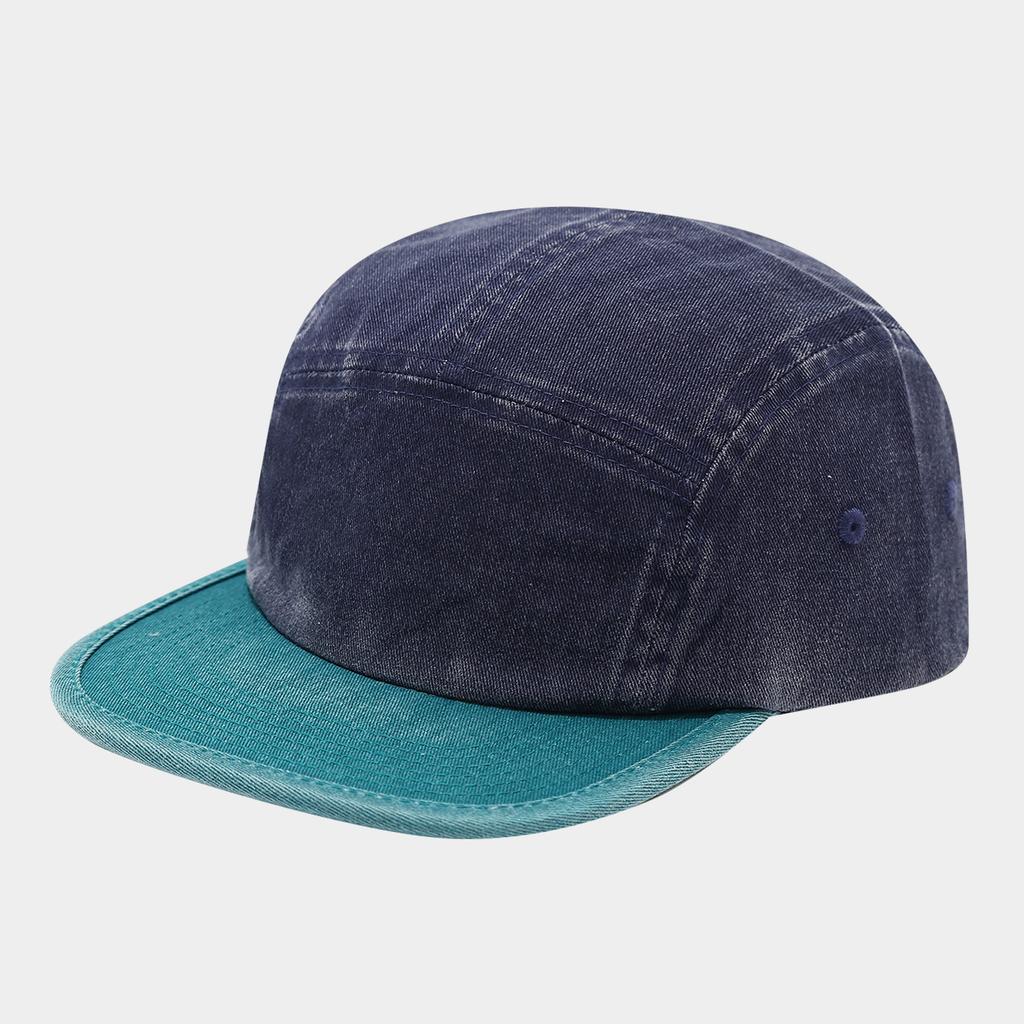 American Simple Retro Contrasting Color Washed Cotton Five-piece Flat Edge Baseball Cap Men's and Women's Casual Versatile Sunshade Cap