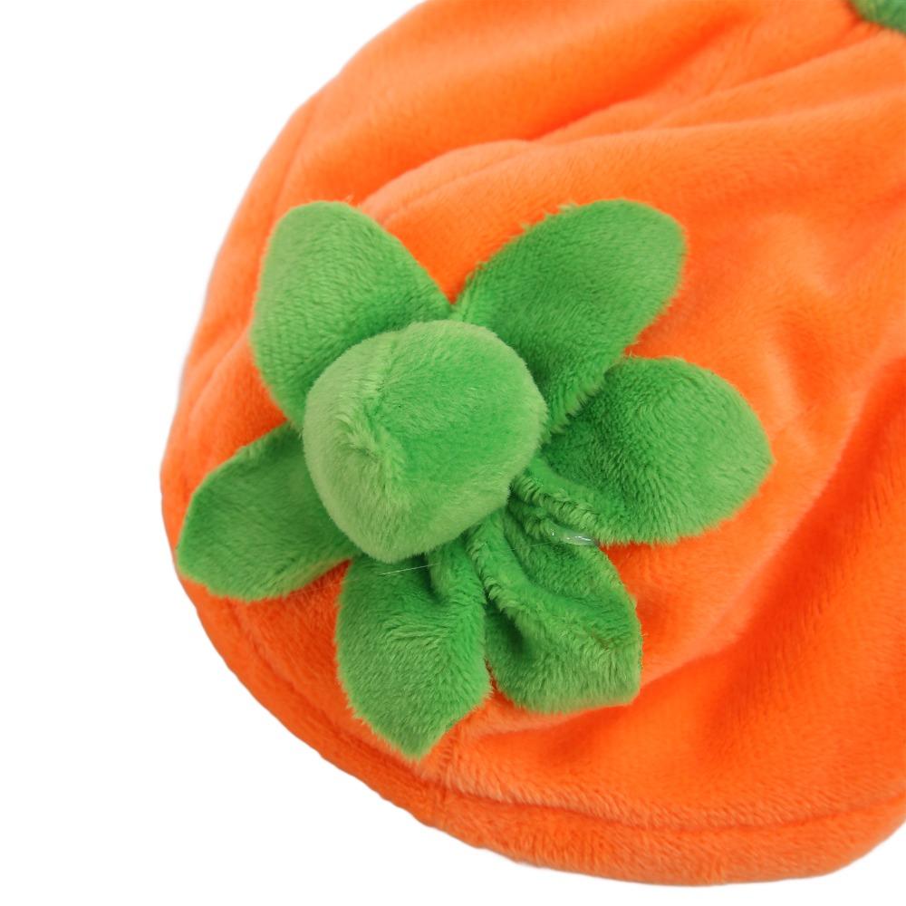 Warm Fleece Halloween Pet Clothes Orange Pumpkin Dog Costume Puppy Warm Outfits  Photo Shoot