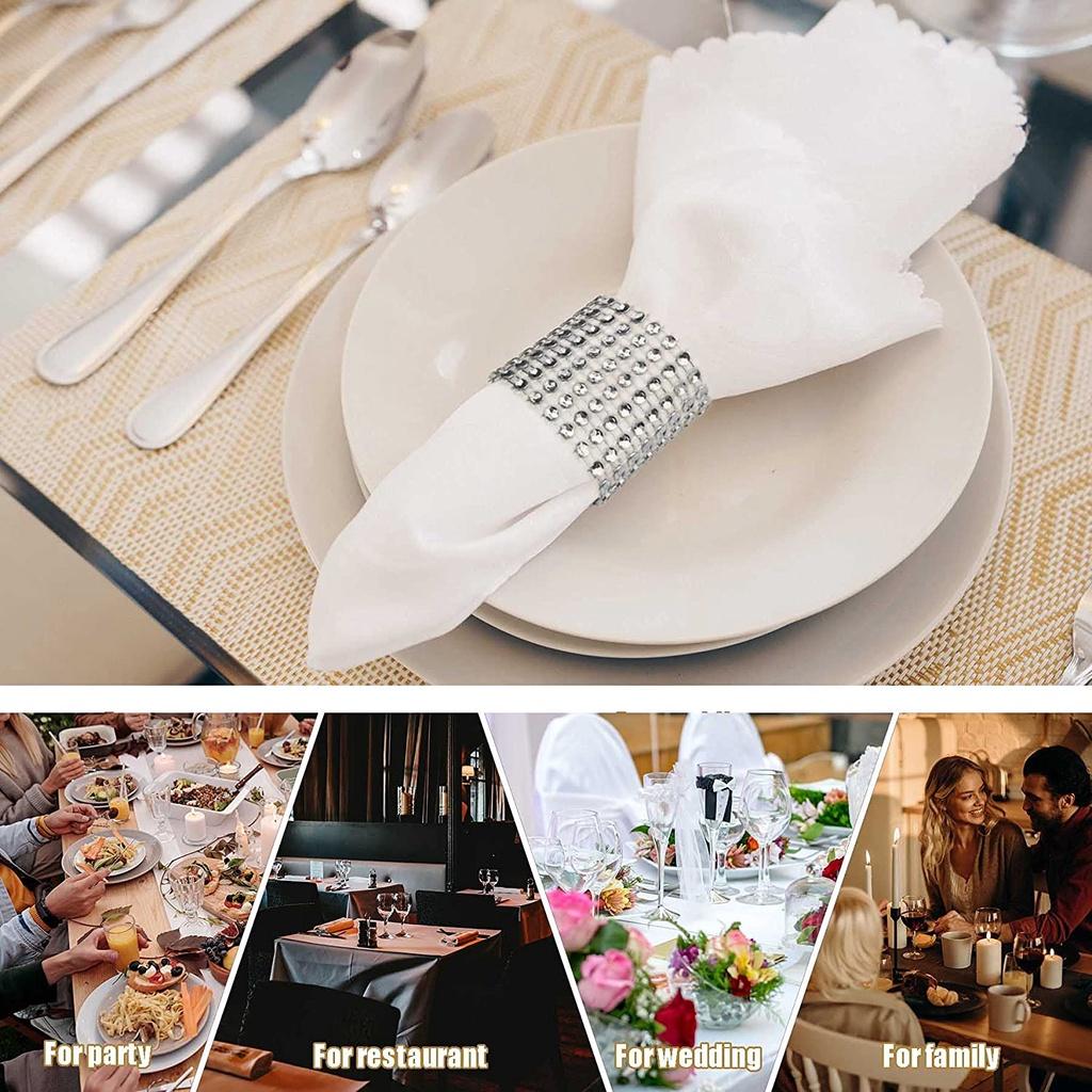 STRASSED NAPKIN HOLDER FOR HOLIDAYS WEDDING DINNERS NAPKIN HOLDER Fabric Napkin Holder Cloth Napkin Ring