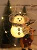 2025 Christmas Decorations Glowing Little Snowman Xmas Tree Decor Plaid Striped Scarf Doll Home Decor Christmas Supplies Navidad