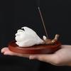 Ceramic Handmade Magnolia Flower Incense Stand Creative Indoor Zen Incense Holder Incense And Tea Ceremony Decoration Gift