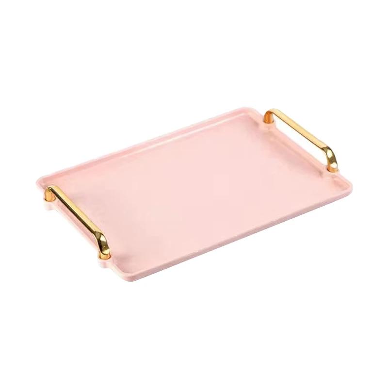 

Поднос для сервировки Nordic Rectangular Plastic, нескользящий, для чая, фруктов, десертов, дома, кухни, многофункциональный органайзер