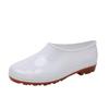 Water shoes food hygiene white yellow low-top rain shoes, waterproof and non-slip breeding farm shallow mouth beef tendon sole rubber shoes men's