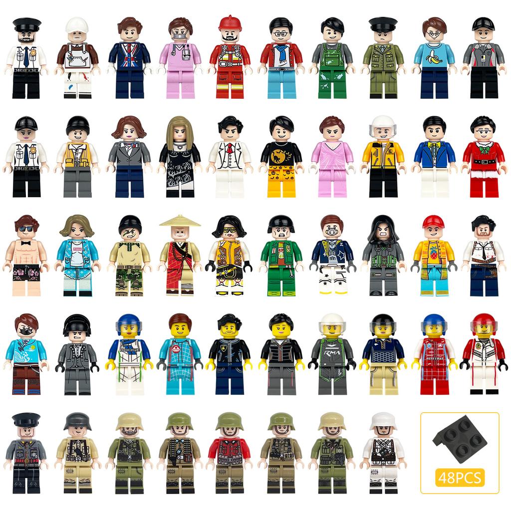 Gangsters freely assemble boys and girls' toys with building blocks.Figures Assemble Toys Creeper for Kids Educational Toys
