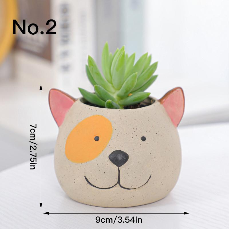 Cartoon Ceramic Flower Pot Planter Desktop Decoration Ornaments Garden Supplies Bonsai Succulent Pot Plant Pot