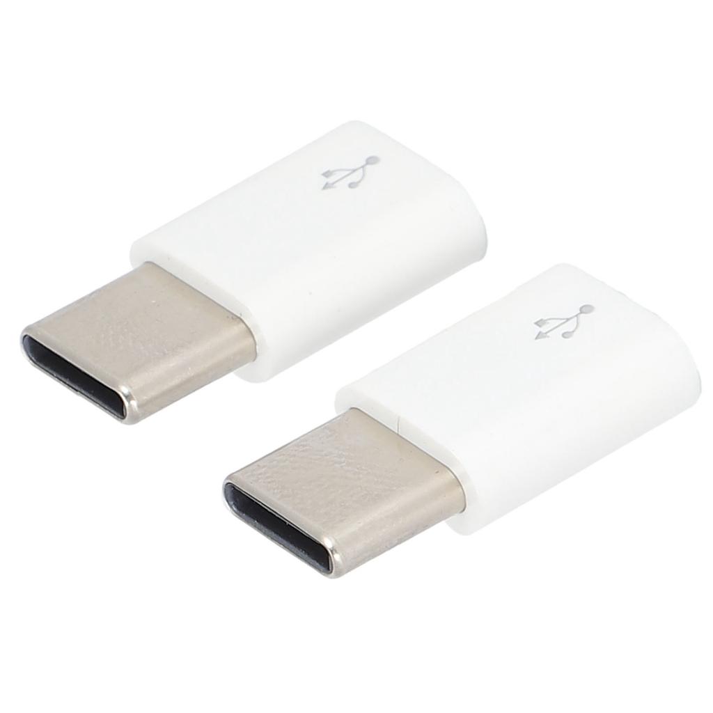 2 ks Adaptér Micro na TypeC Plug Play Skvělá kompatibilita Konverzní hlava pro přenos dat Nabíjení