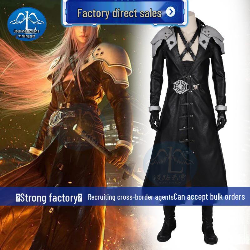 Manlu Sephiroth Cosplay Costume, Final Fantasy VII Remake Style M