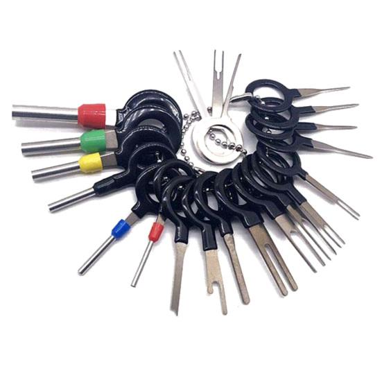 21Pcs Terminals Removal Electrical Wiring Key Tool Connector Crimp Pin Extractor