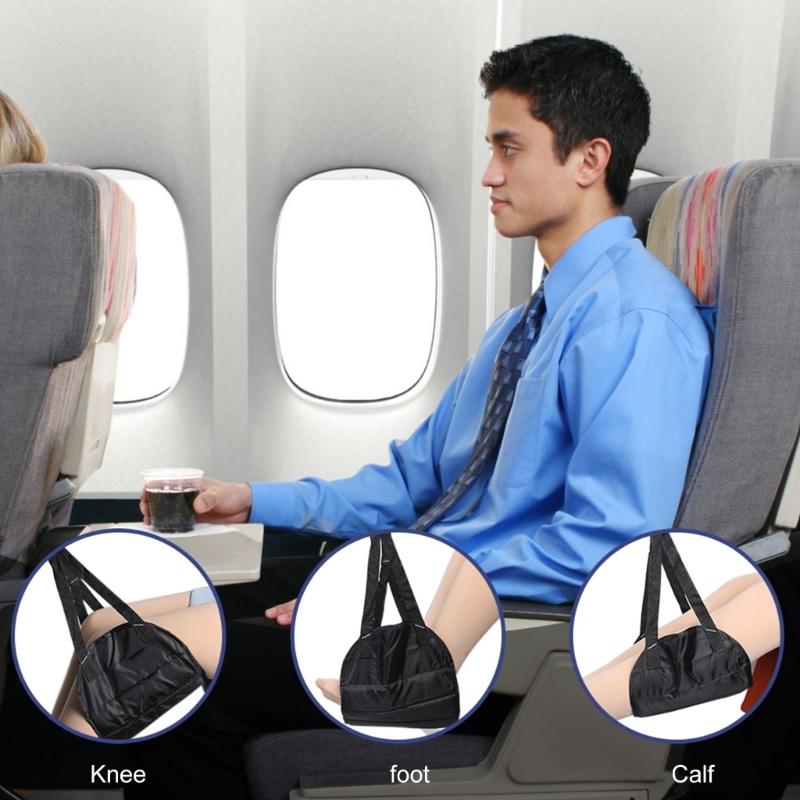 Airline Foot Support Adjustable Strap High Strength Frame Removable Washable Pad