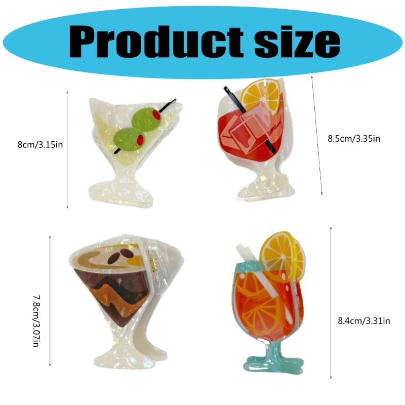 Acrylic Cocktails Clip Unique Designs Lightweight Drinking Accessories for Party Decorations