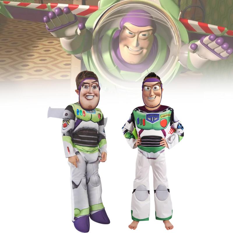 Adorable Kids Buzz Lightyear Cosplay Costume Soft Cotton Outfit For Halloween Parties