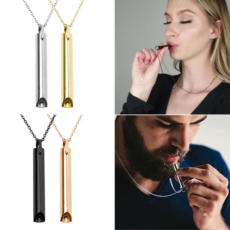 Mindful Breathing Necklace and Card Relaxing Breathing Necklace Accessory Meditation Essential Neckchain Meditation Gift