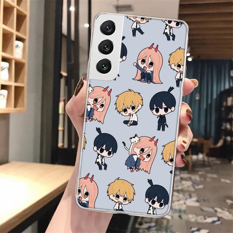 C-Chainsaw Mans Cute Soft Phone Case For Samsung Galaxy S24 S25 S23 S22 Ultra S21 Plus S20 FE S10 + S10E S25Ultra Pattern Capa