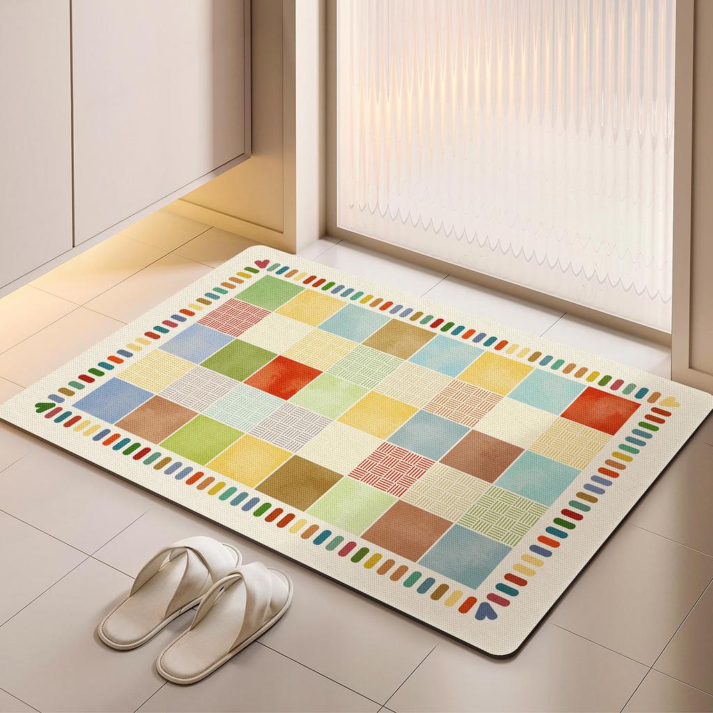 Einfache Badezimmer Diatomit Fußmatten Badezimmer Saugfähige Rutschfeste Matten Teppich Dusche Eingangstür Matte Heimdekoration