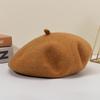 Beret Wool Knit Autumn Winter Vintage Womens Casual Outing Warm Comfortable