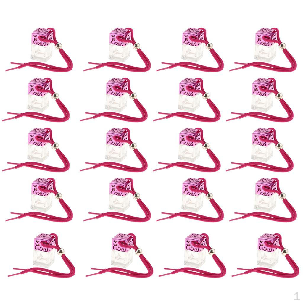 

25x Car Perfume Bottle Car-styling Air Freshener for Essential Oils Pendant Hanging Glass