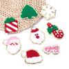 4pcs/lot Christmas Series Embroidery Patches Santa Snowflake Cartoon Shape Iron On Patch For DIY Sewing Garment Bags Decoration
