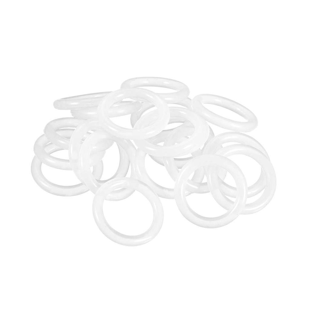 uxcell Silicone O Rings VMQ Seal Ring Gasket Outer Diameter 21mm Inner Diameter 15mm Width 3mm White Pack of 20
