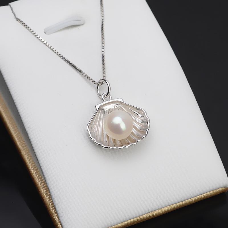 

S925 Silver Pendant Shell-Pearl DIY Jewelry Component