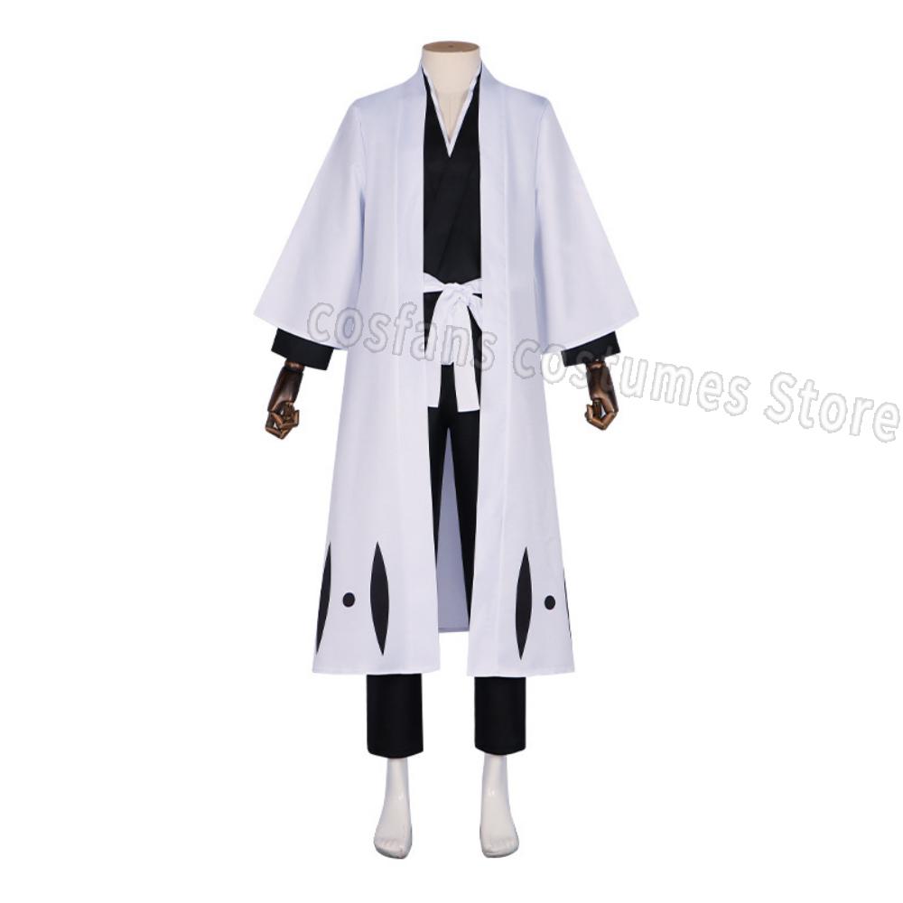 Aizen Sousuke Cosplay Costume Wig Bleach Cosplay Thousand Year Blood War Gotei 13 Team 5 Captain Robe Kimono Outfits